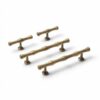 Vintage Brass Bamboo Cabinet Handles – Solid Brass Drawer Pulls