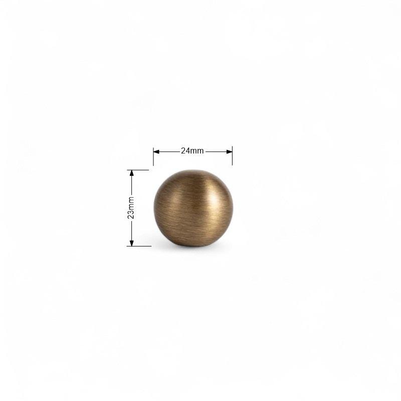 Antique Brass Round Knobs: Solid Vintage Cabinet & Dresser Hardware - Image 10