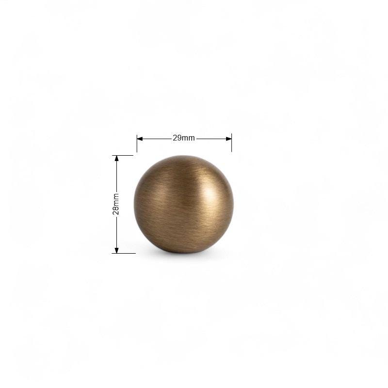 Antique Brass Round Knobs: Solid Vintage Cabinet & Dresser Hardware - Image 13