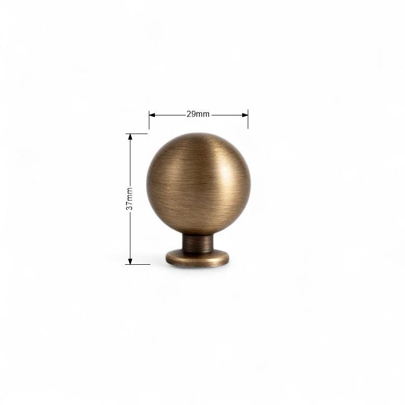 Antique Brass Round Knobs: Solid Vintage Cabinet & Dresser Hardware - Image 15