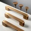 Solid Brass Cabinet Handles: Modern Minimalist Drawer Pulls