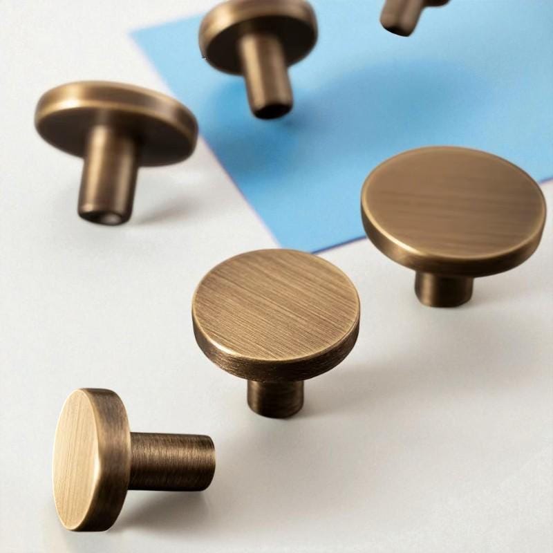 Solid Brass Cabinet Handles: Modern Minimalist Drawer Pulls - Image 2