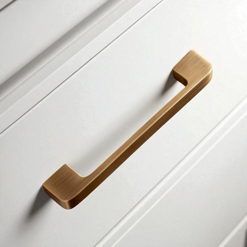Solid Brass Cabinet Handles: Modern Minimalist Drawer Pulls - Image 4