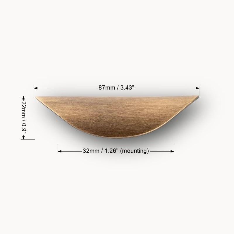 Brushed Brass Leaf Cabinet Handles: Modern Furniture Hardware - Image 5