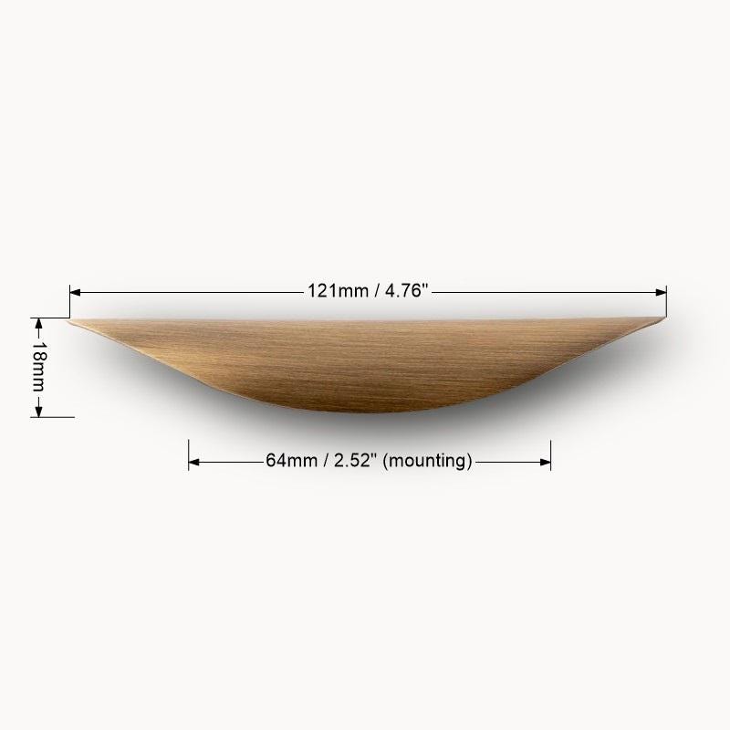 Brushed Brass Leaf Cabinet Handles: Modern Furniture Hardware - Image 6
