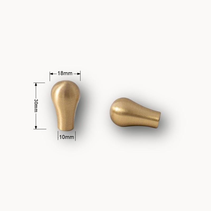 Solid Brass Teardrop Cabinet Handle: Modern Gold Drawer Pull - Image 4