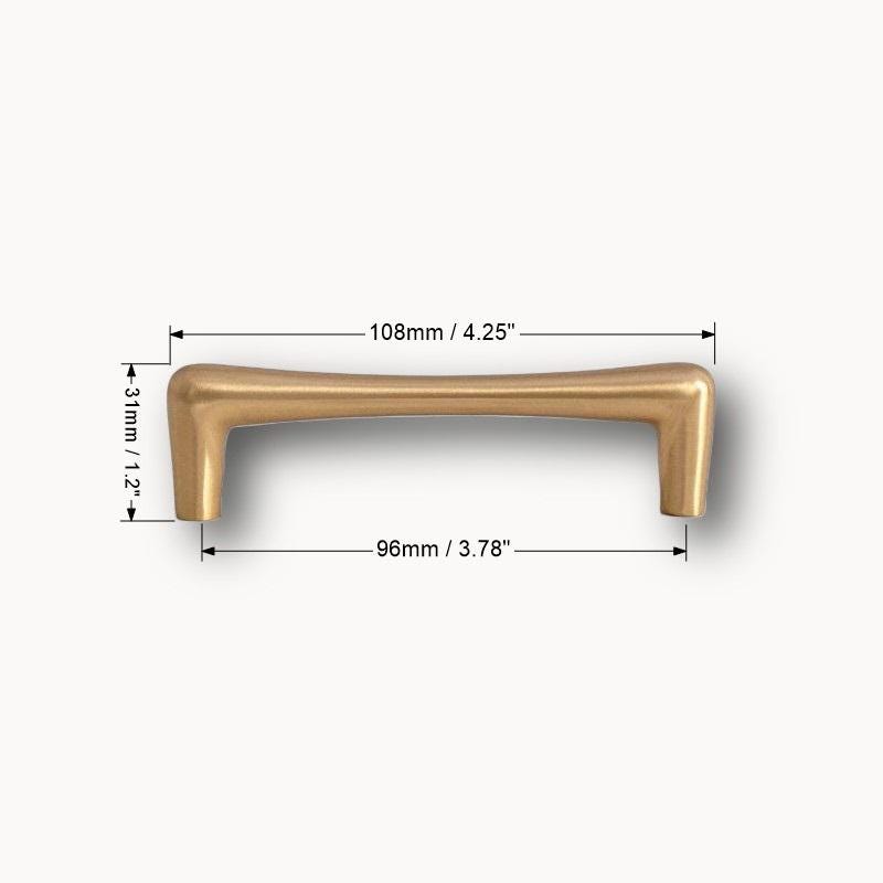 Solid Brass Teardrop Cabinet Handle: Modern Gold Drawer Pull - Image 5