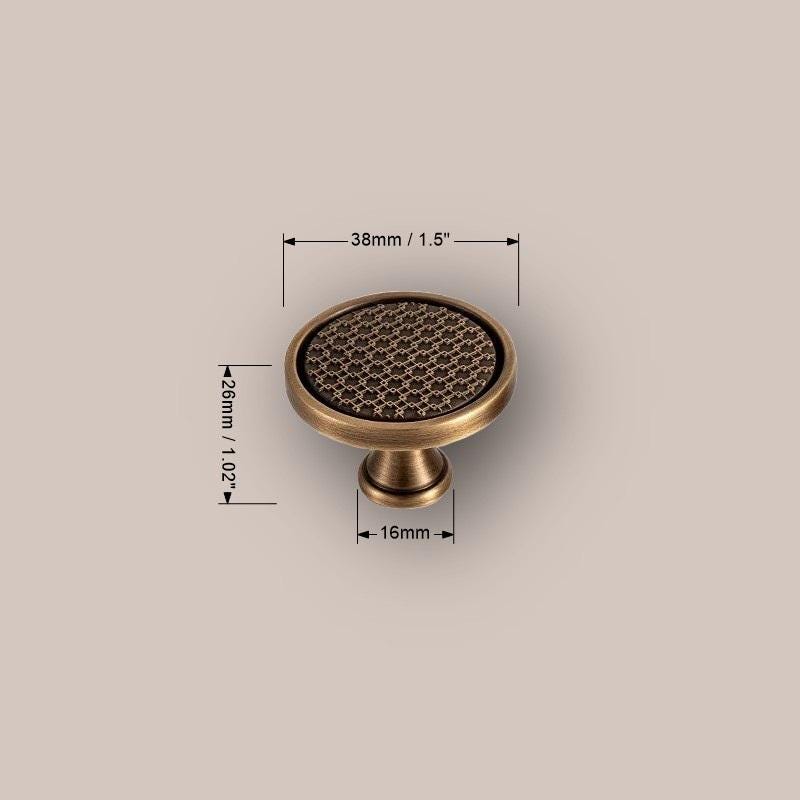Antique Bronze Brass Cabinet Handles: Textured Drawer Pulls - Image 3