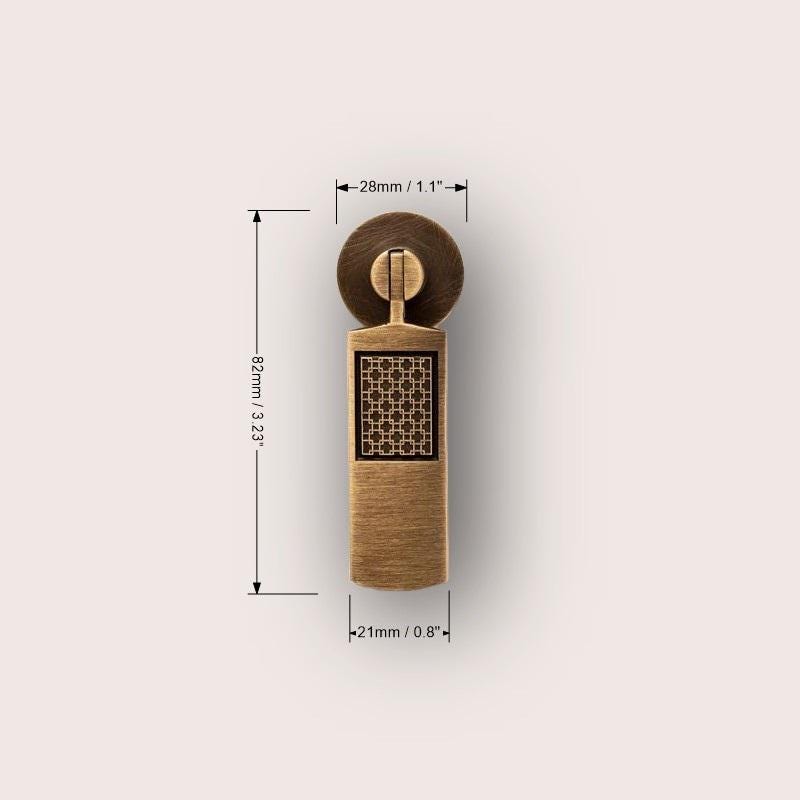 Antique Bronze Brass Cabinet Handles: Textured Drawer Pulls - Image 4