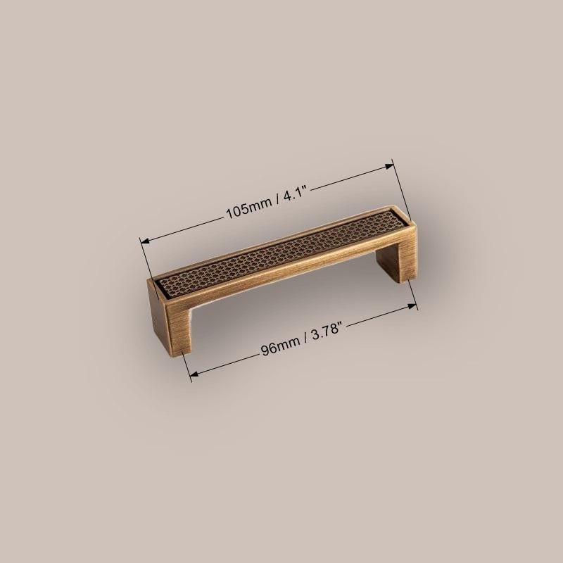 Antique Bronze Brass Cabinet Handles: Textured Drawer Pulls - Image 5
