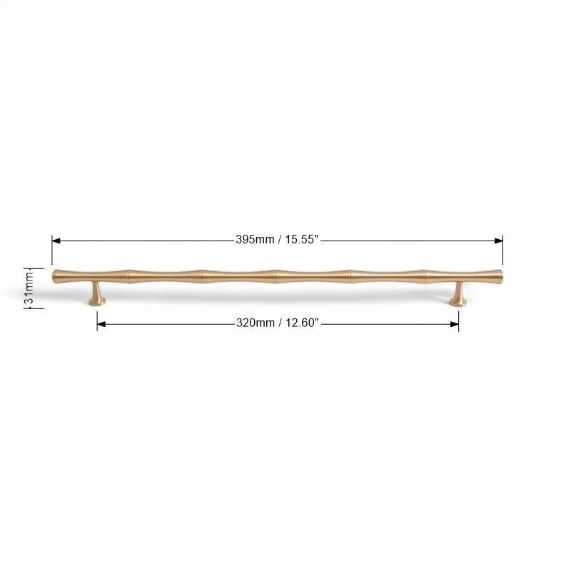 Brushed Brass Bamboo Style Handles – Solid Brass Vintage Cabinet Pulls - Image 10
