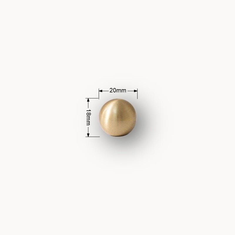 Solid Brass Round Cabinet Knobs: Modern Gold Ball Drawer Pulls - Image 9