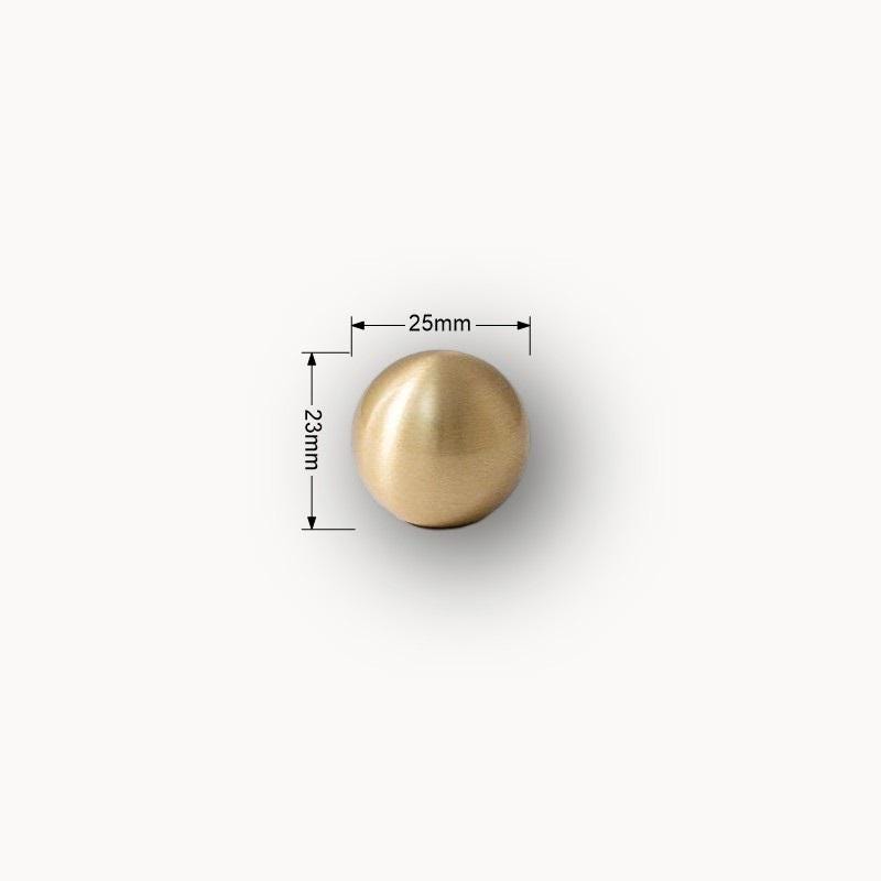 Solid Brass Round Cabinet Knobs: Modern Gold Ball Drawer Pulls - Image 12
