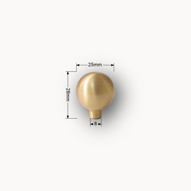 Solid Brass Round Cabinet Knobs: Modern Gold Ball Drawer Pulls - Image 13