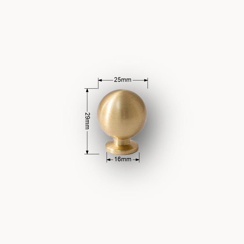 Solid Brass Round Cabinet Knobs: Modern Gold Ball Drawer Pulls - Image 14