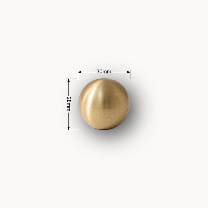 Solid Brass Round Cabinet Knobs: Modern Gold Ball Drawer Pulls - Image 15