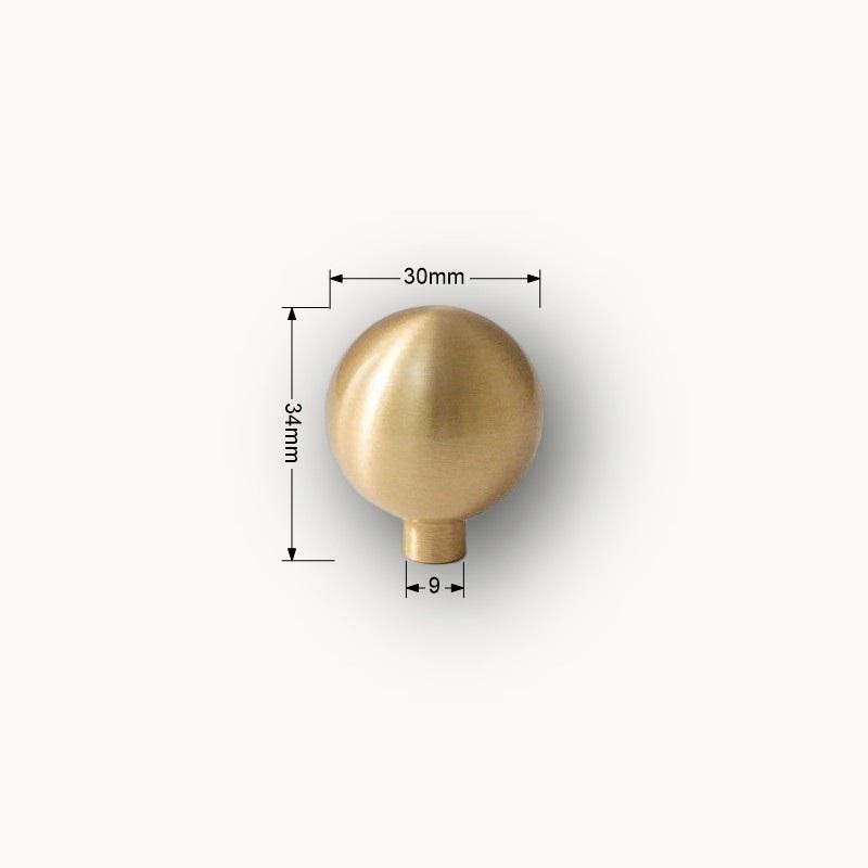 Solid Brass Round Cabinet Knobs: Modern Gold Ball Drawer Pulls - Image 16