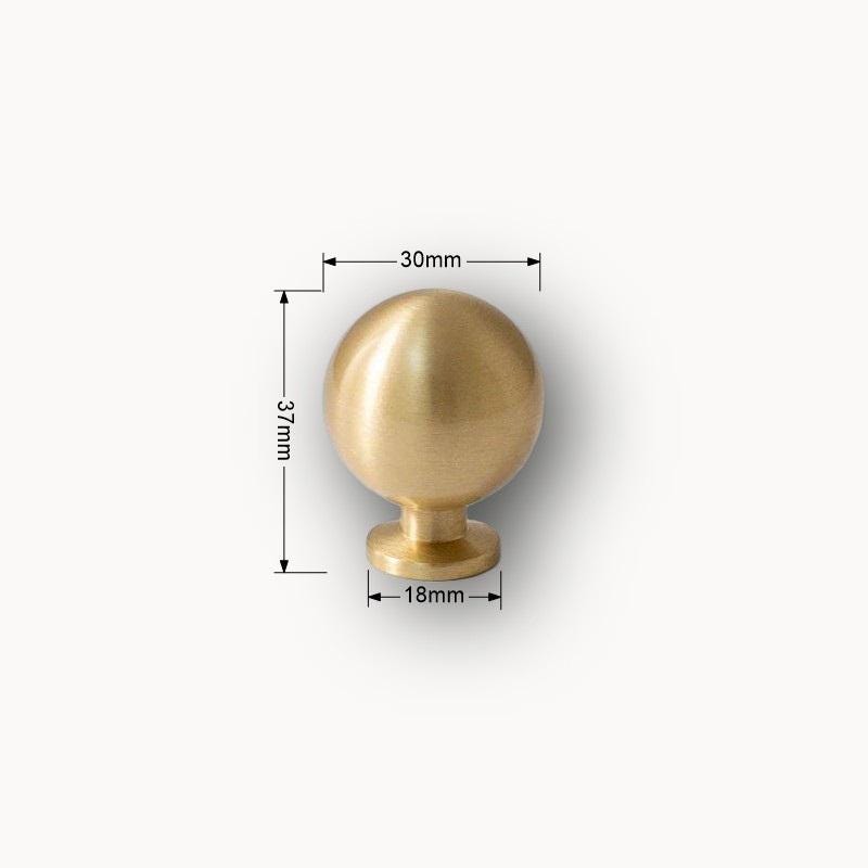 Solid Brass Round Cabinet Knobs: Modern Gold Ball Drawer Pulls - Image 17