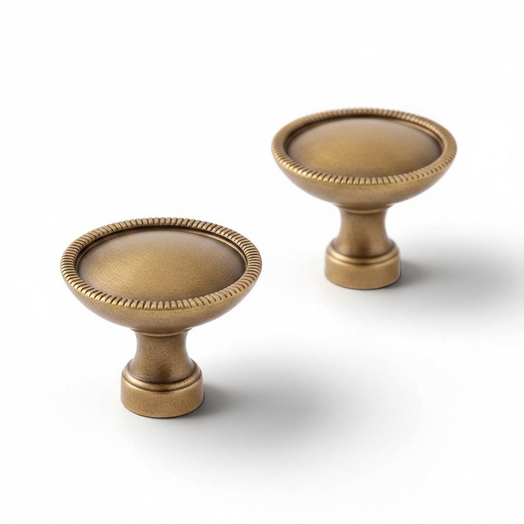Antique Brass Cabinet Handles and Knobs – Solid Brass Drawer Pulls for Kitchen, Wardrobe, Dresser - Image 4