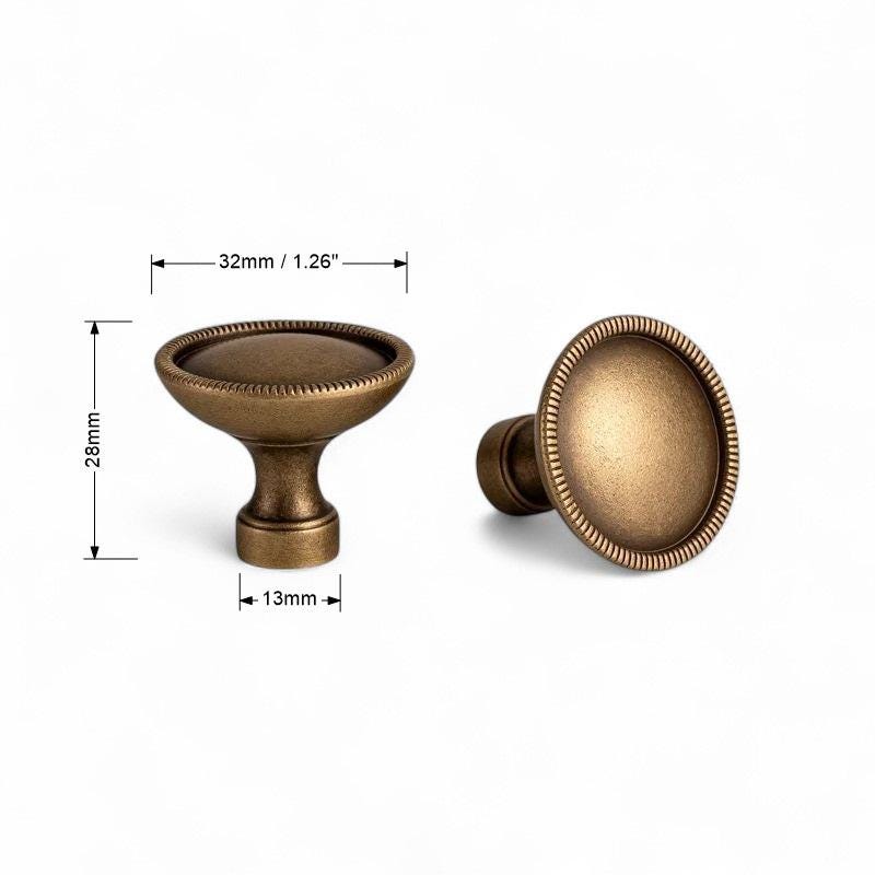 Antique Brass Cabinet Handles and Knobs – Solid Brass Drawer Pulls for Kitchen, Wardrobe, Dresser - Image 8