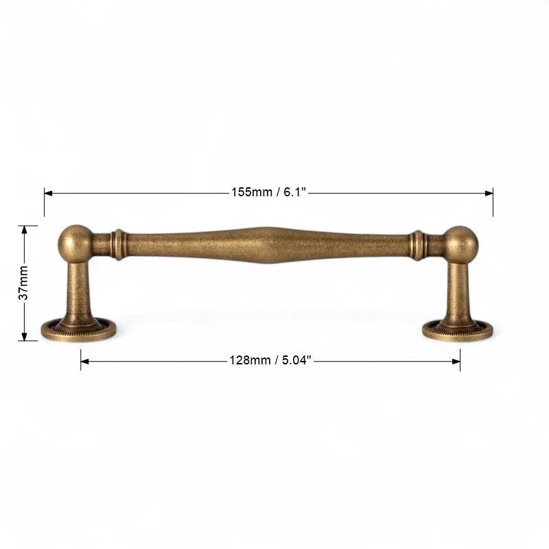Antique Brass Cabinet Handles and Knobs – Solid Brass Drawer Pulls for Kitchen, Wardrobe, Dresser - Image 10