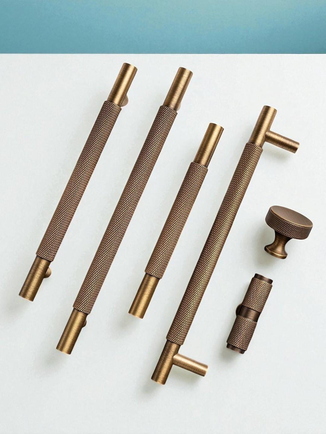 Solid Brass Handles & Knobs – Modern Minimalist Cabinet Hardware
