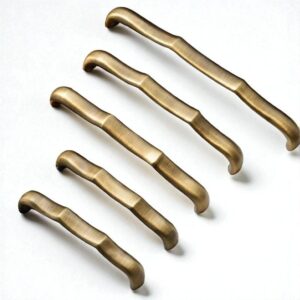 Antique Brass Cabinet Pulls – Solid Brass Drawer Handles for Dresser, Wardrobe & Kitchen Cabinets