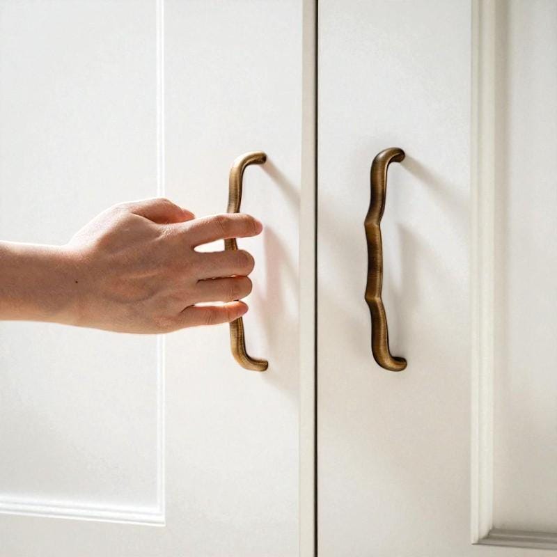 Antique Brass Cabinet Pulls – Solid Brass Drawer Handles for Dresser, Wardrobe & Kitchen Cabinets - Image 3