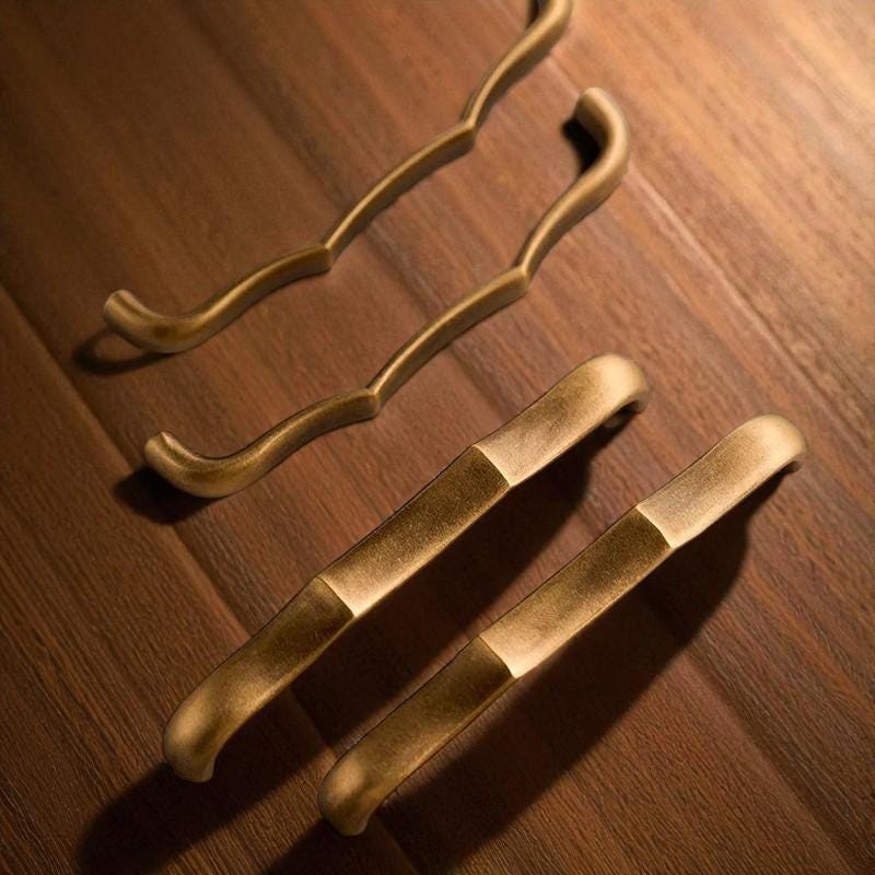 Antique Brass Cabinet Pulls – Solid Brass Drawer Handles for Dresser, Wardrobe & Kitchen Cabinets - Image 5