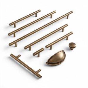 Antique Bronze Handles – Solid Brass Cabinet Pulls for Kitchen, Wardrobe, Drawer