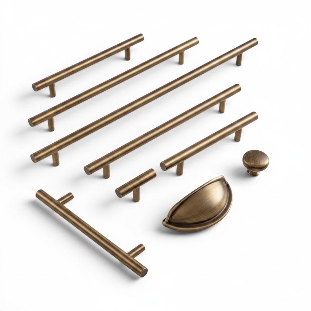 Antique Bronze Handles – Solid Brass Cabinet Pulls for Kitchen, Wardrobe, Drawer