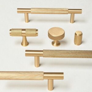 Solid Brass Gold Handles & Knobs – Modern Minimalist Cabinet Hardware