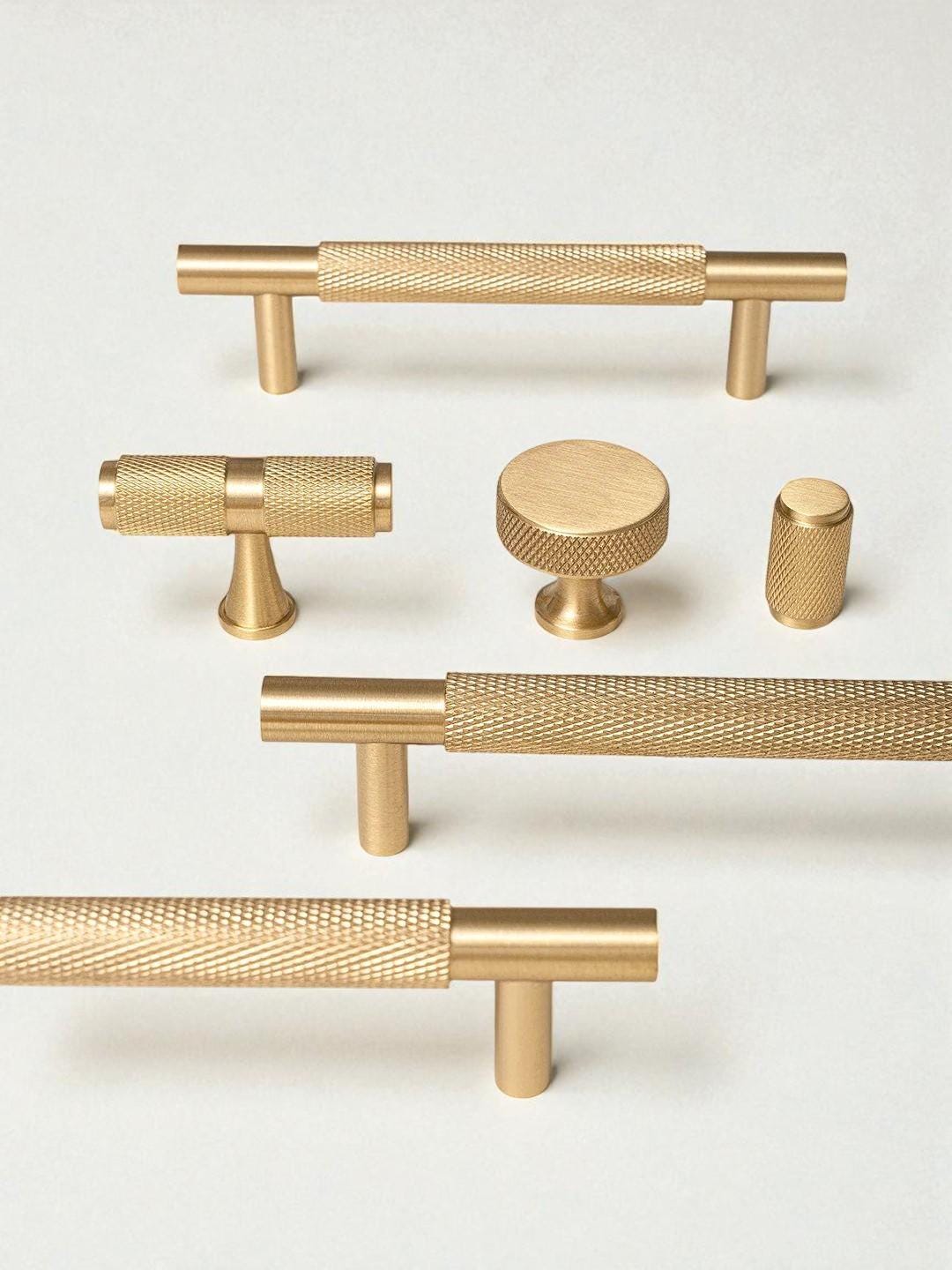 Solid Brass Gold Handles & Knobs – Modern Minimalist Cabinet Hardware