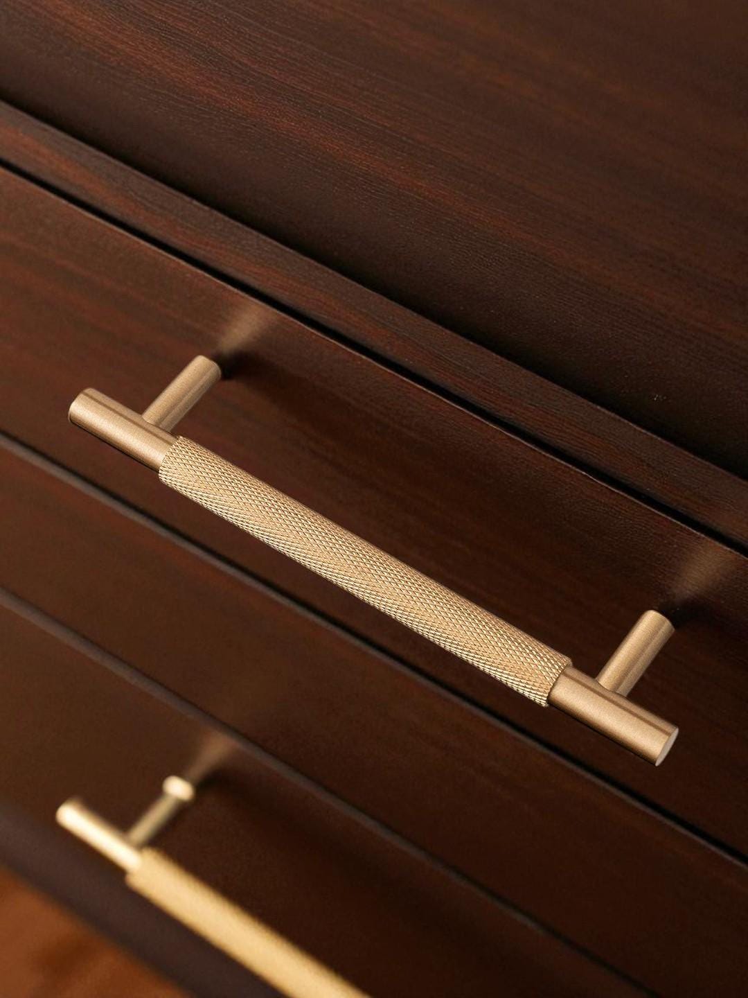 Solid Brass Gold Handles & Knobs – Modern Minimalist Cabinet Hardware - Image 3