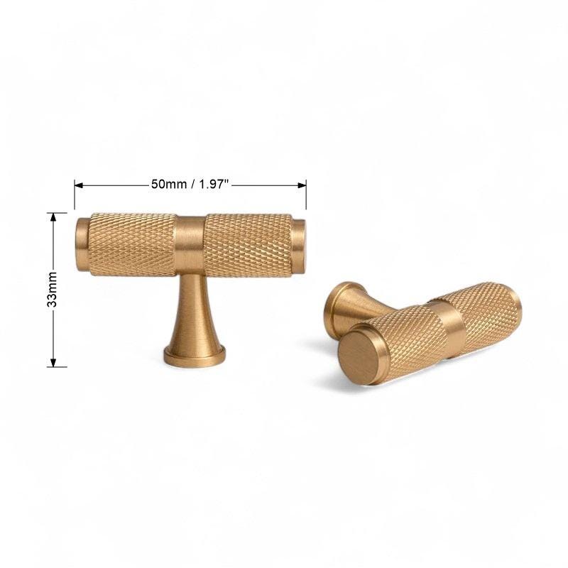 Solid Brass Gold Handles & Knobs – Modern Minimalist Cabinet Hardware - Image 6