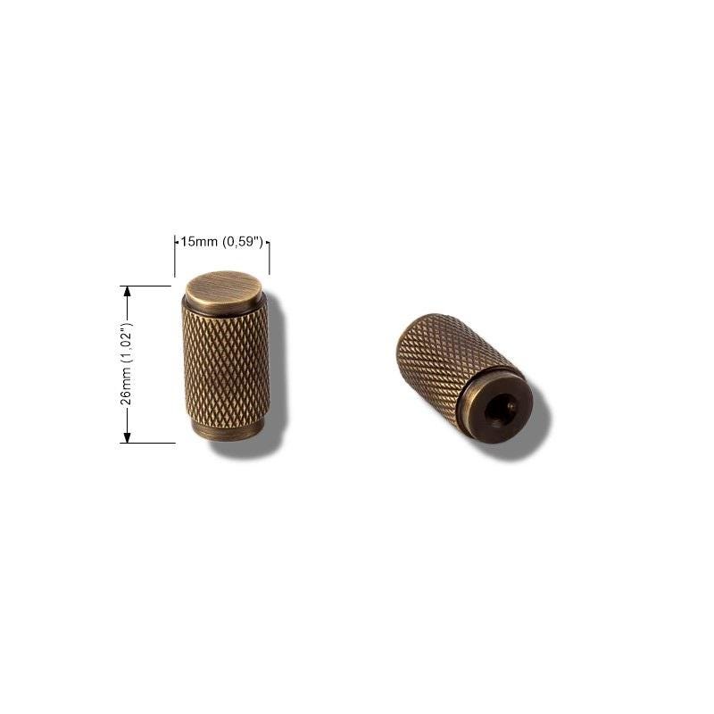 Solid Brass Diamond Cut Knurl Handles & Knobs: Modern Cabinet Hardware - Image 4
