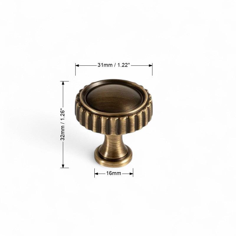 Antique Brass Pipe Cabinet Handles – Solid Brass Drawer Pulls for Kitchen, Wardrobe, Dresser - Image 7