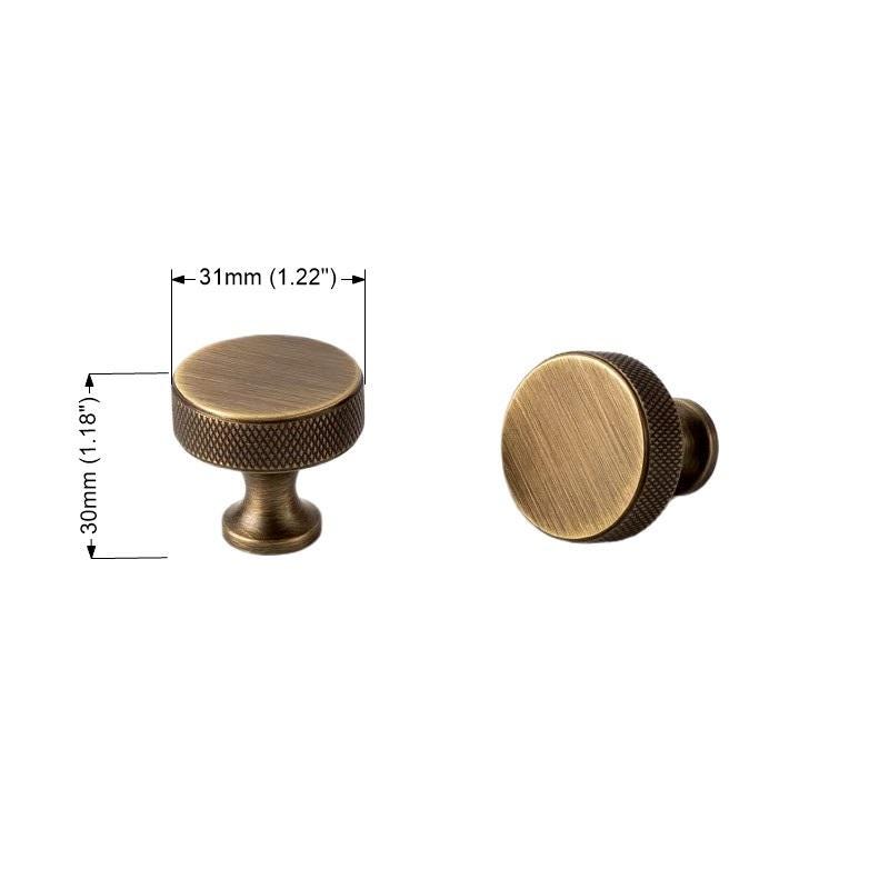 Solid Brass Diamond Cut Knurl Handles & Knobs: Modern Cabinet Hardware - Image 5
