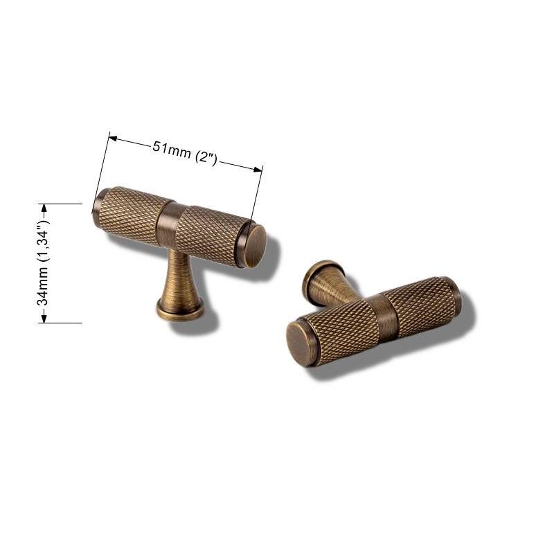 Solid Brass Diamond Cut Knurl Handles & Knobs: Modern Cabinet Hardware - Image 6