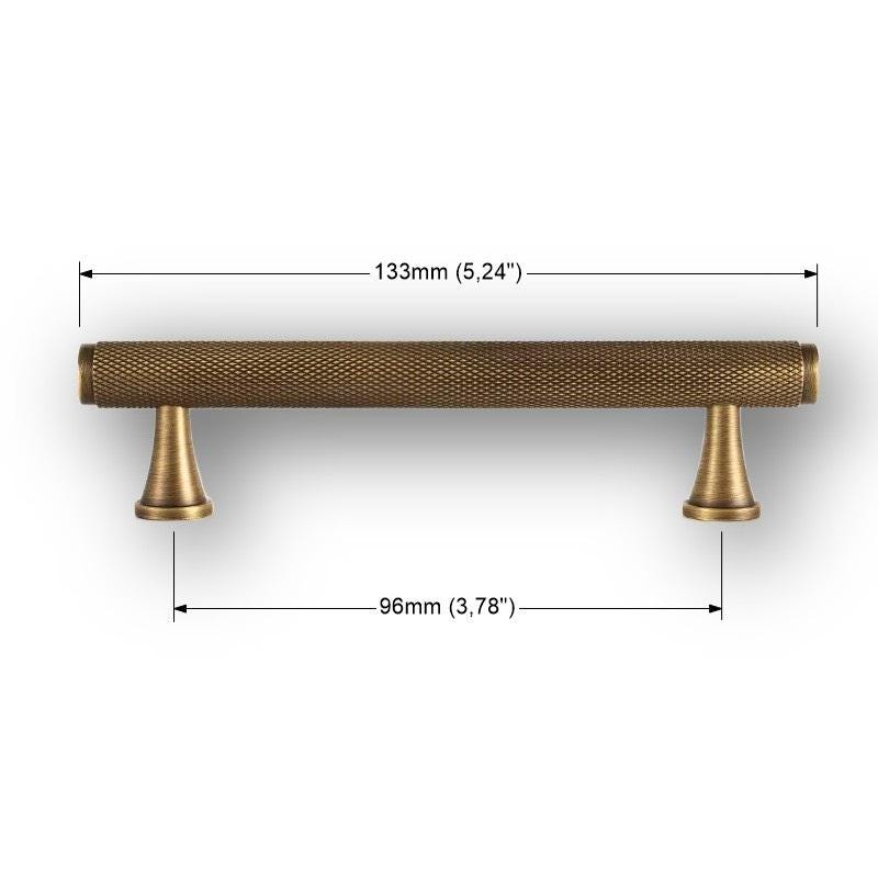 Solid Brass Diamond Cut Knurl Handles & Knobs: Modern Cabinet Hardware - Image 7