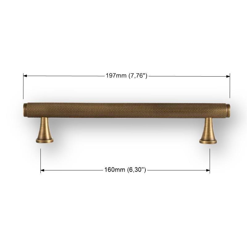 Solid Brass Diamond Cut Knurl Handles & Knobs: Modern Cabinet Hardware - Image 9