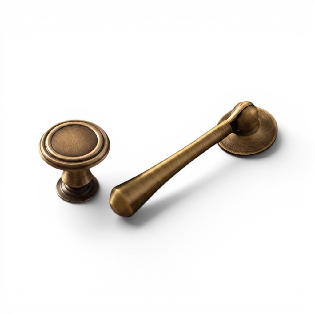 Solid Brass Antique Bronze Cabinet Handles – Vintage Drawer Pulls & Knobs - Image 2
