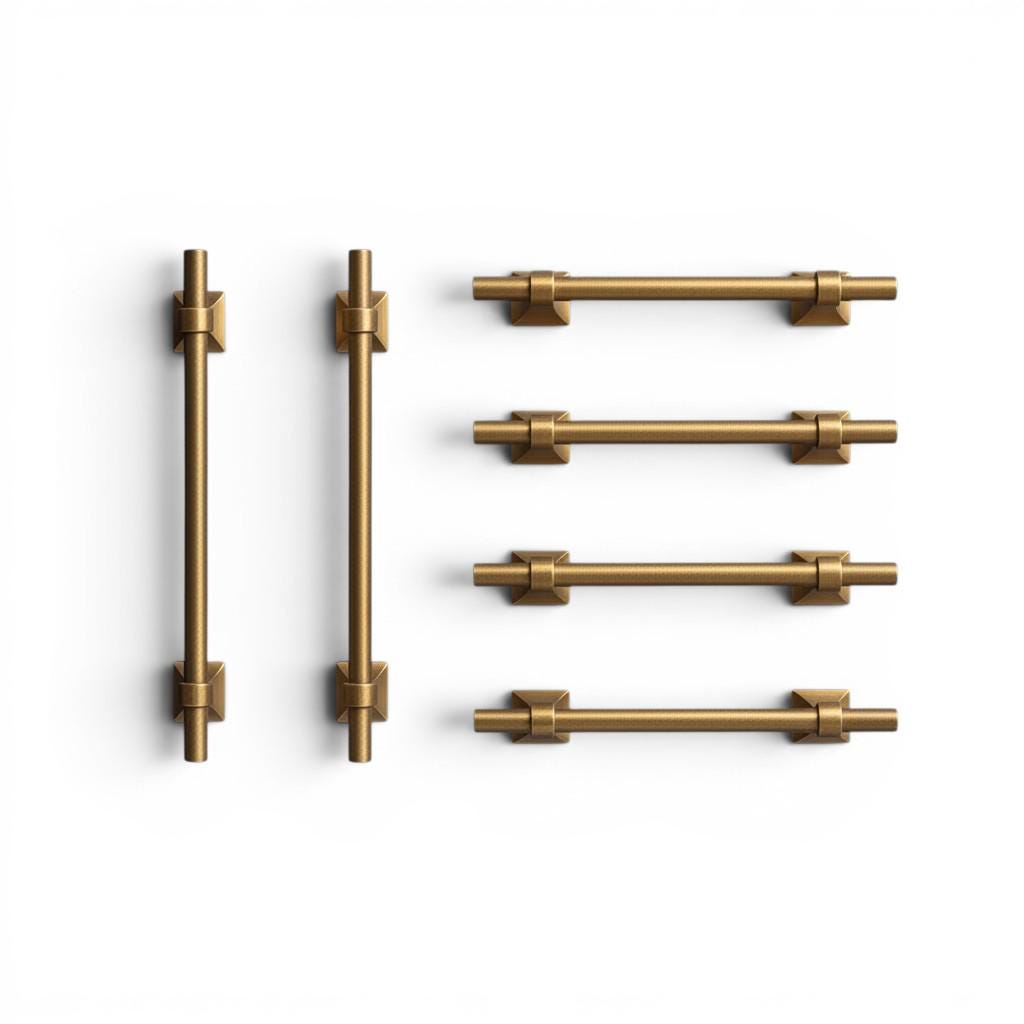 Antique Brass Cabinet Handles – Retro Bronze Pulls for Kitchen, Wardrobe & Drawer Knobs - Image 2