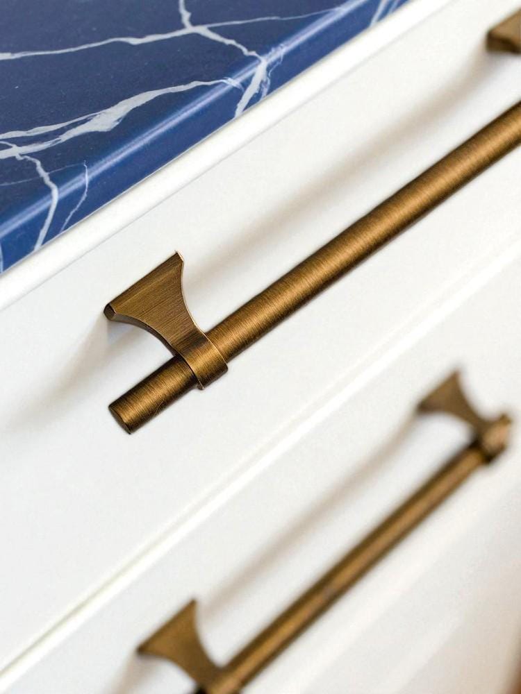 Antique Brass Cabinet Handles – Retro Bronze Pulls for Kitchen, Wardrobe & Drawer Knobs - Image 3