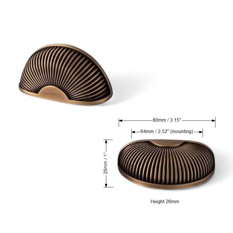 Solid Brass Cabinet Knobs | Aged Finish Elegant Drawer Pulls | Vintage Brass Handles for furniture - Image 6