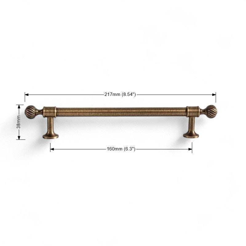 Solid Brass Cabinet Knobs | Aged Finish Elegant Drawer Pulls | Vintage Brass Handles for furniture - Image 9