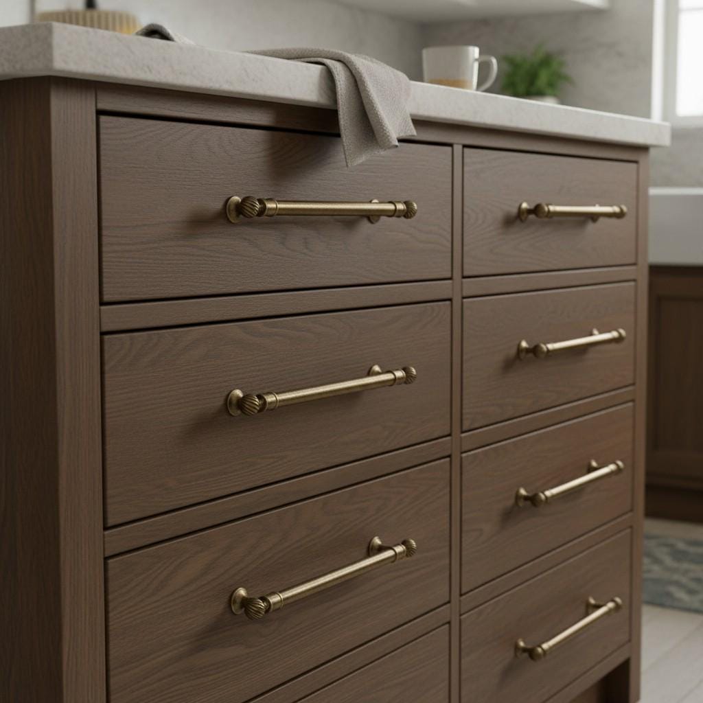 Solid Brass Cabinet Knobs | Aged Finish Elegant Drawer Pulls | Vintage Brass Handles for furniture - Image 11