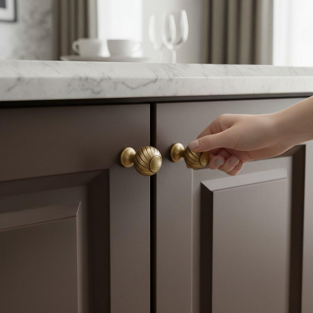 Solid Brass Cabinet Knobs | Aged Finish Elegant Drawer Pulls | Vintage Brass Handles for furniture - Image 12