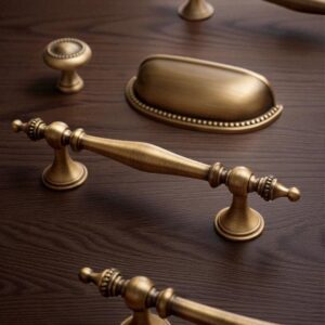 Antique Bronze Brass Cabinet Handles & Knobs: Vintage Drawer Pulls