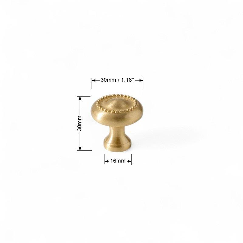 Brushed Solid Brass Cabinet Handles: Nordic Style Furniture Pulls - Image 6